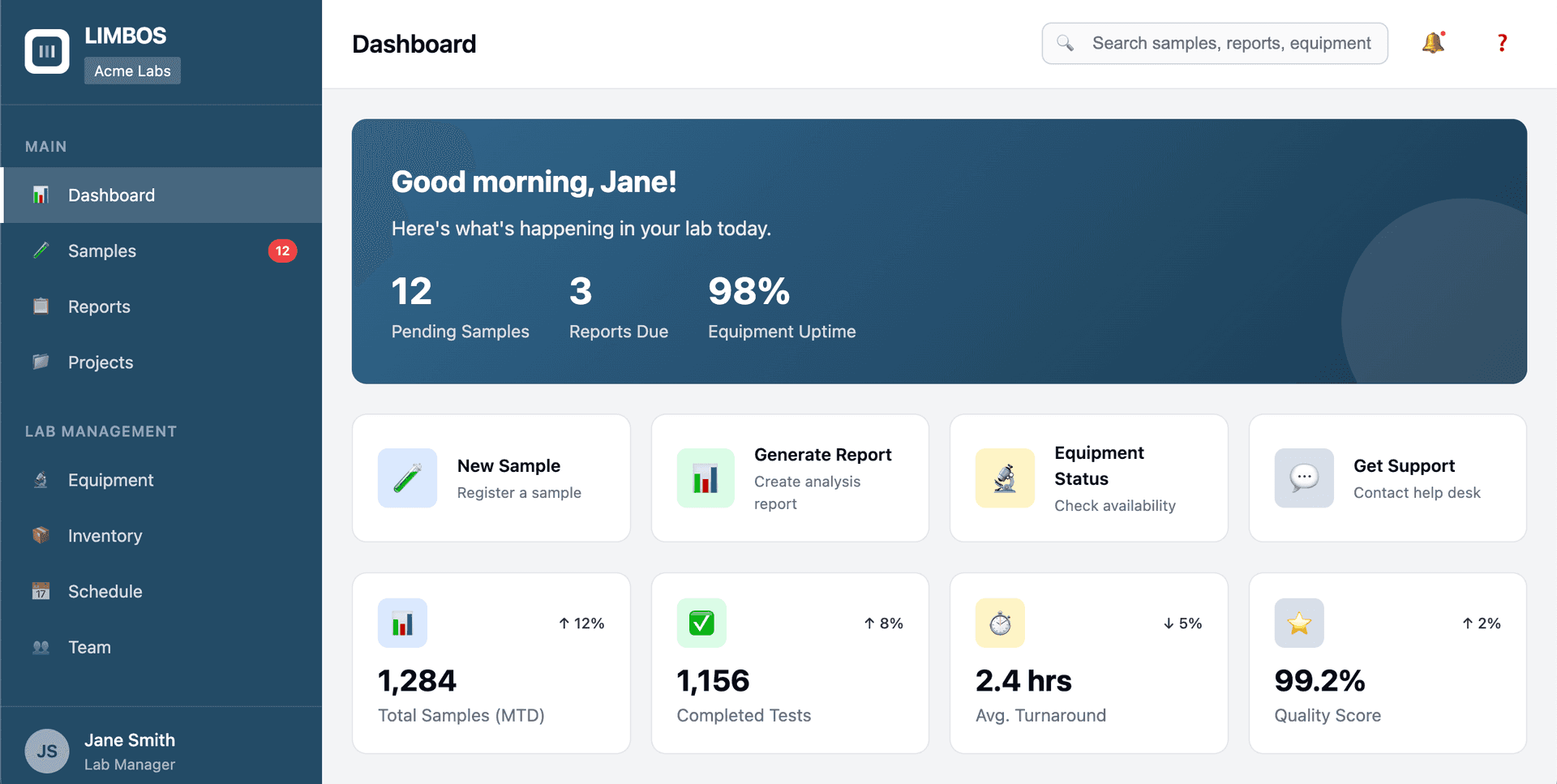 LIMBOS Dashboard